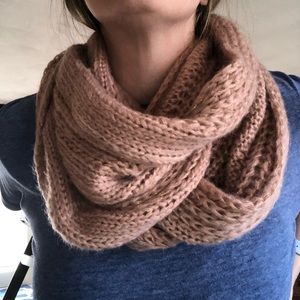 Two knit neck scarves